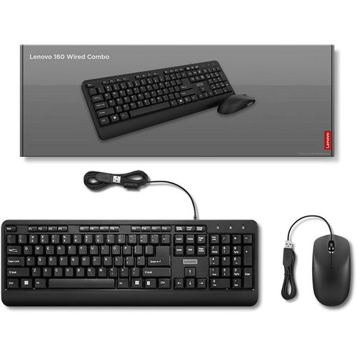 Lenovo 160 Wired Keyboard & Mouse Combo - GX31L52655