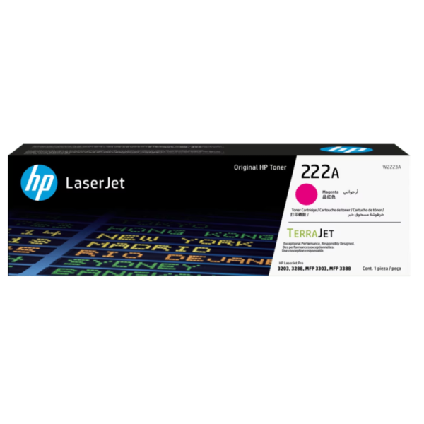 HP 222A Magenta Original LaserJet Toner Cartridge (W2223A)