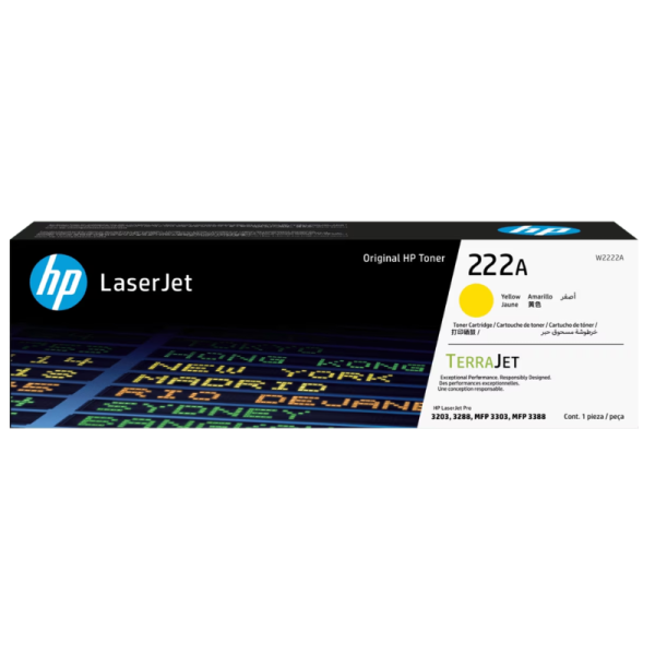 HP 222A Yellow Original LaserJet Toner Cartridge