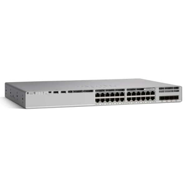 C9200L-24P-4G-E — 24-Port PoE+, 4×1G uplinks, Network Essentials