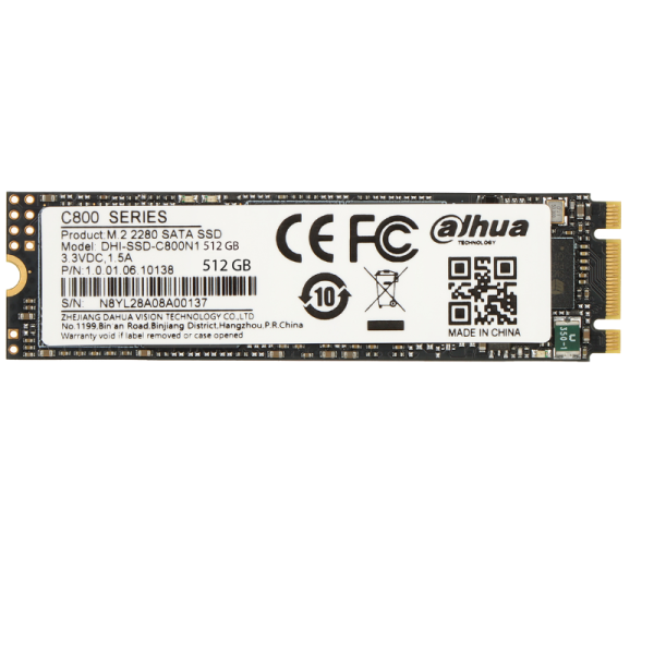 Dahua 512GB M.2 2280 SATA III SSD DHI-SSD-C800N512G 550MBs