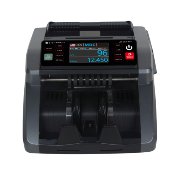 Light Wave LW-CCM-801 Touch Screen Value Counter Dual CIS Multi-Currency