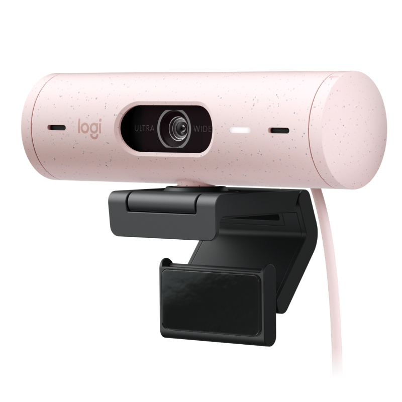 Logitech Brio 500 HD Webcam Rose 1080p Show Mode Autofocus