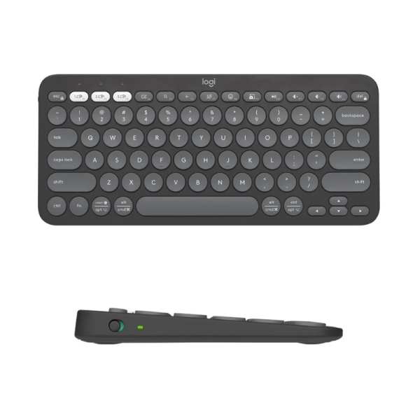 Logitech Pebble Keys 2 K380s Multi-Device Bluetooth Keyboard Tonal Graphite 920-011851