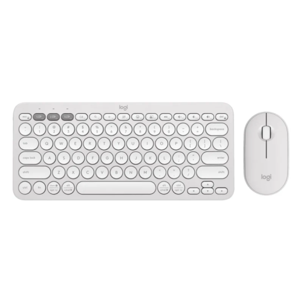 Logitech Pebble 2 Combo Wireless Keyboard and Mouse Tonal White