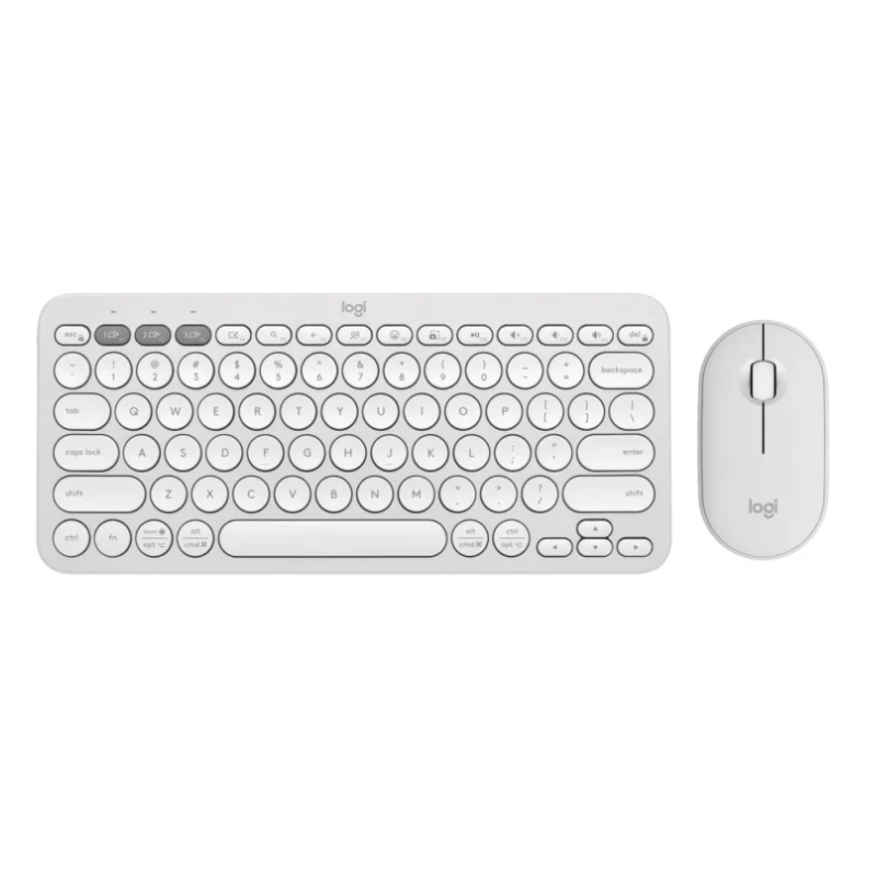 Logitech Pebble 2 Combo Wireless Keyboard and Mouse Tonal White