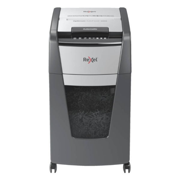 Rexel Optimum AutoFeed+ 225X Shredder 225-Sheet 60L P-4
