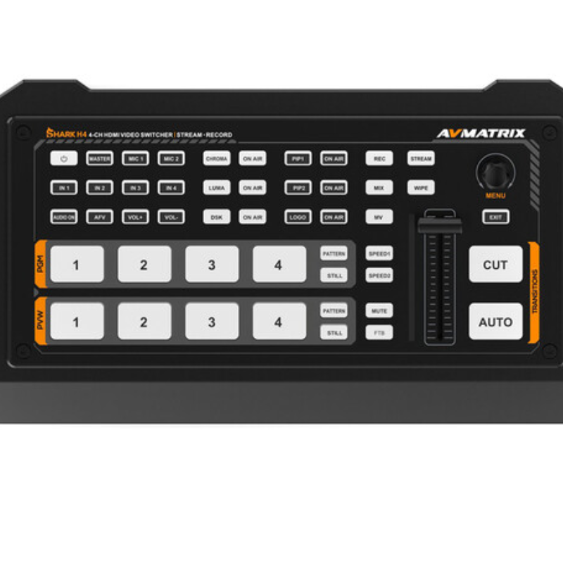 AVMATRIX SHARK H4 4-Channel HDMI Live Streaming Video Switcher